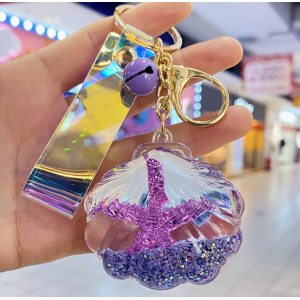 珠海纪念品贝壳亚克力入油钥匙扣钥匙链包包挂件小配件海昌